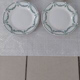 Set of 6 plates porcelain moulin des loups & hamage nord model valdivia used