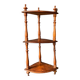 Small old corner shelf in turned wood, 19th century