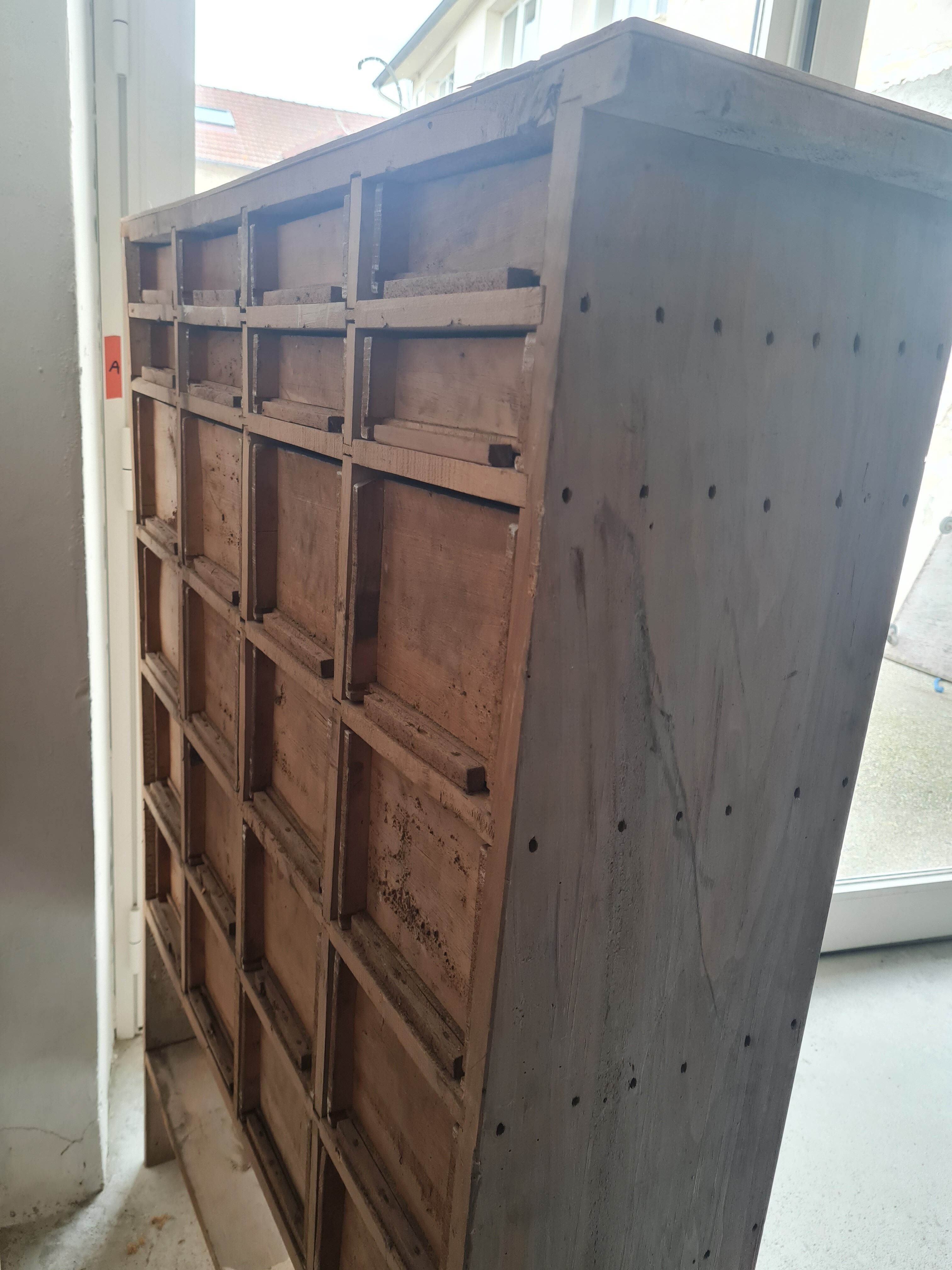 Old workshop furniture with drawers