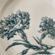 Set of 8 plates Terre de Fer 1900 K.G Lunéville, model "Carnation"
