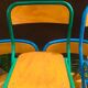 Lot de 10 chaises écoles des années '70, 5 bleus et 5 vert
