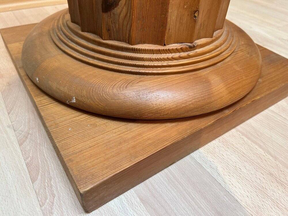 Large French Neoclassical Columns in Pine Wood, 1910, Set of 2