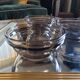 5 Arcoroc smoked bowls, stackable tempered glass, 1970s