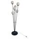 Mid Century Modern floor lamp in brass, marble, and opaline glass attributed to Stilnovo.