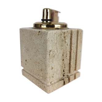 Travertine lighter, cubic, 80s