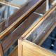 2 Showcases furniture of loom with drawers oak wood jewelry Art Deco 1930' compass feet