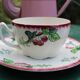 Longwy "Montmorency" earthenware breakfast duo