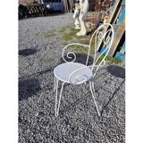 Salon de jardin en fer forgé 3 fauteuils + 1 table