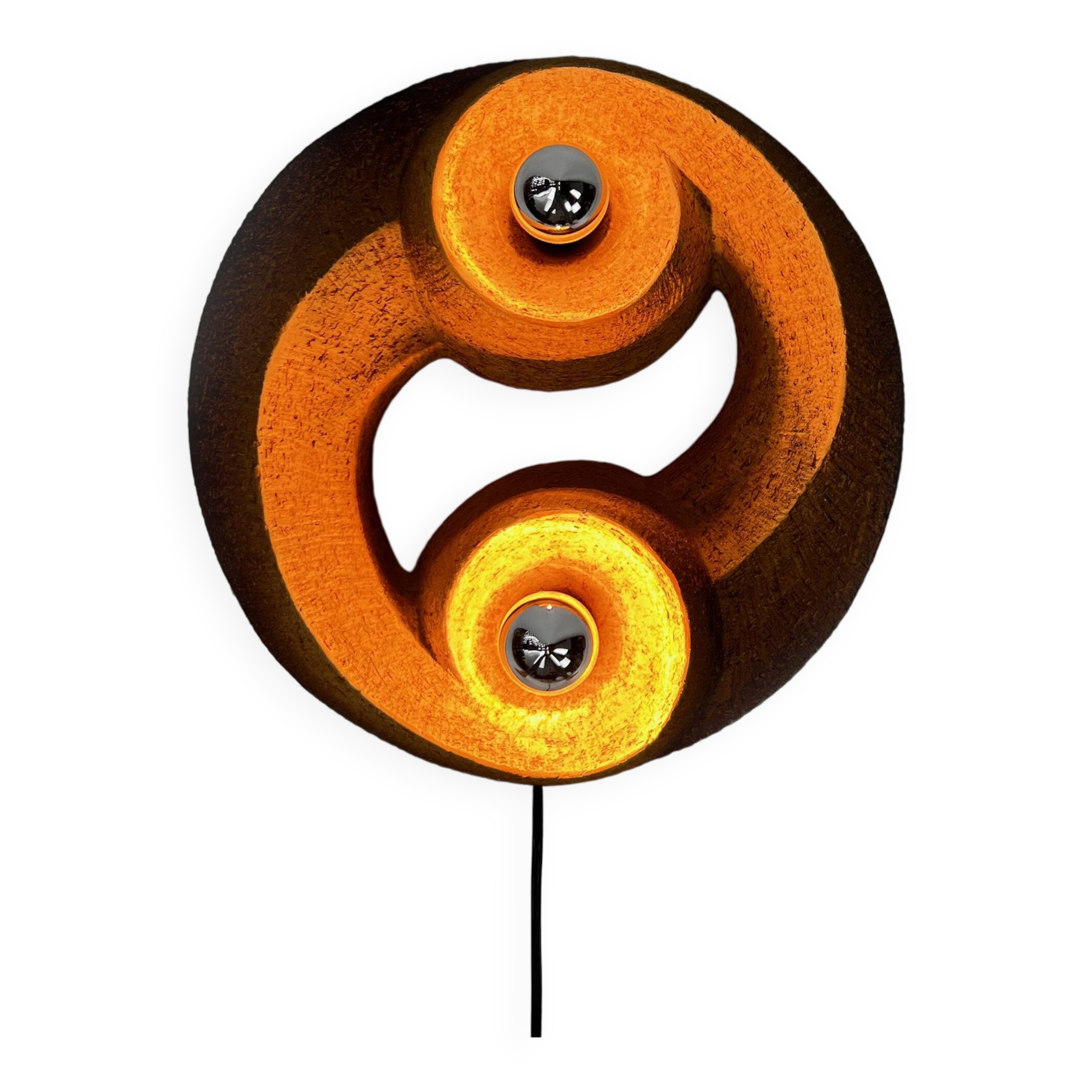 Mid Century Brutalist Ceramic Wall Lamp, 1960s