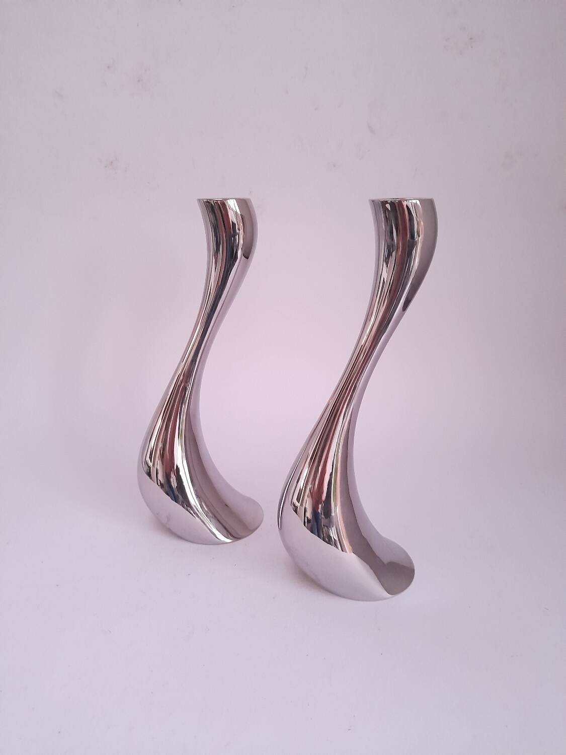 Large Cobra candlesticks by Georg Jensen Denmark