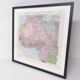Old map of French West and Equatorial Africa from 1950, 43x43cm.