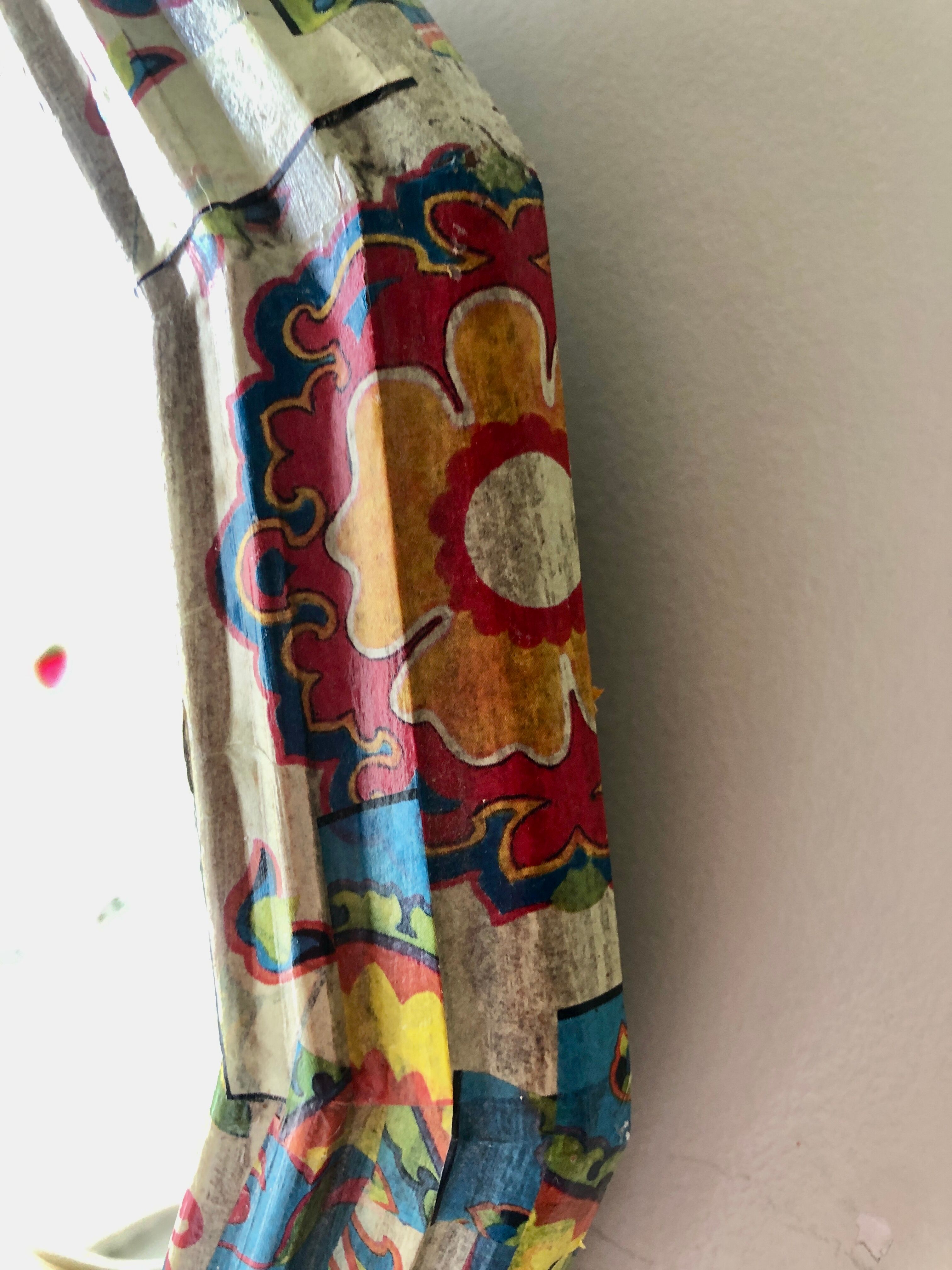 Vintage floral paper mirror