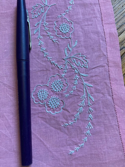 Vintage hand embroidered nape and towels