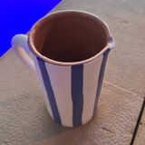 Large striped vase & pitcher