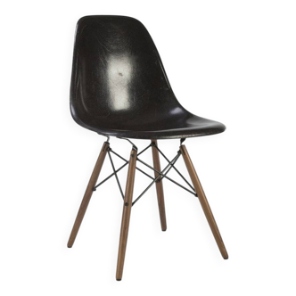 Black Herman Miller Original Vintage Eames DSW Side Chair