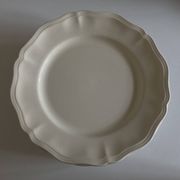 Set de 7 assiettes Ivoire de Sarreguemines à godrons 1960