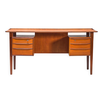 Danish teak desk by peter lovig nielsen for hedensted mobelfabrik, 1960