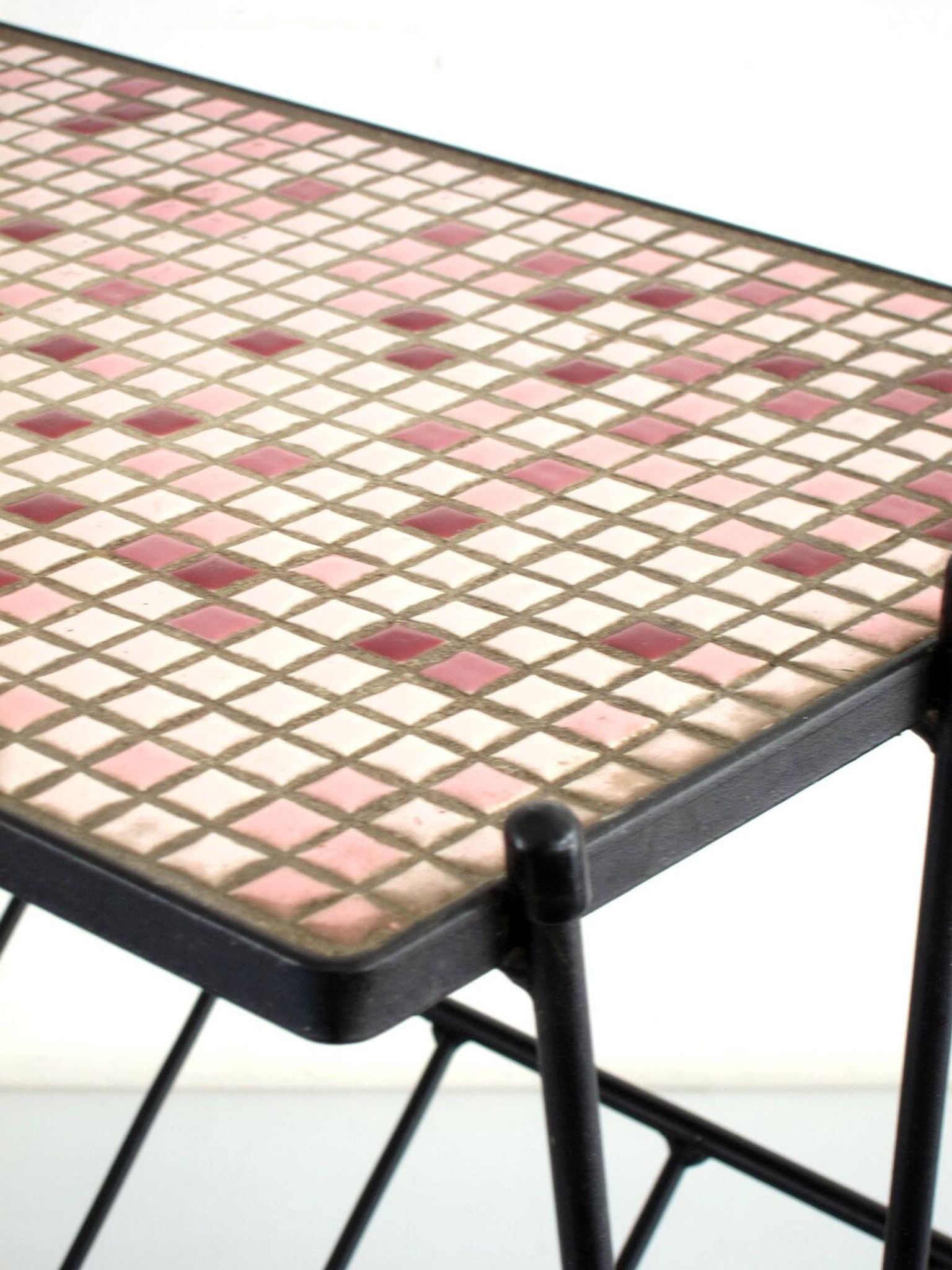 Table de magazine en mosaïque vintage des années 60