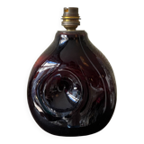 Blown glass lamp signed Morin