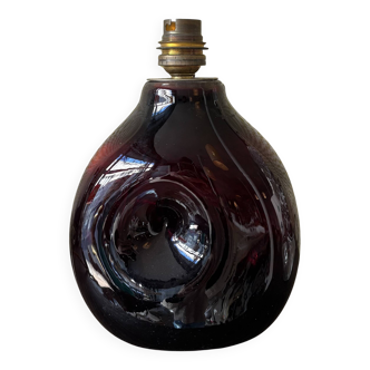 Blown glass lamp signed Morin