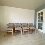 9 curly wool chairs