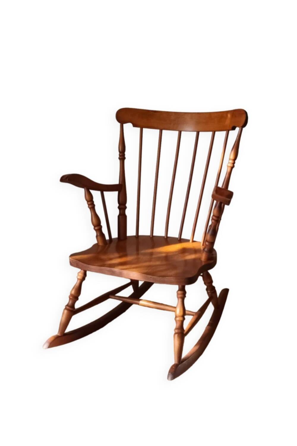 Vintage rocking chair made of beech wood