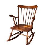 Vintage rocking chair made of beech wood