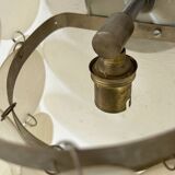 Pair of vintage mother-of-pearl and metal wall lights, France 1950s