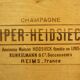 Champagne box "Piper Heidsieck, extra crude 1952"