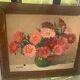 Painting the bouquet of Daisies signed Renée VAsse, old frame