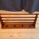 Teak wall coat rack, Denmark, 1960s