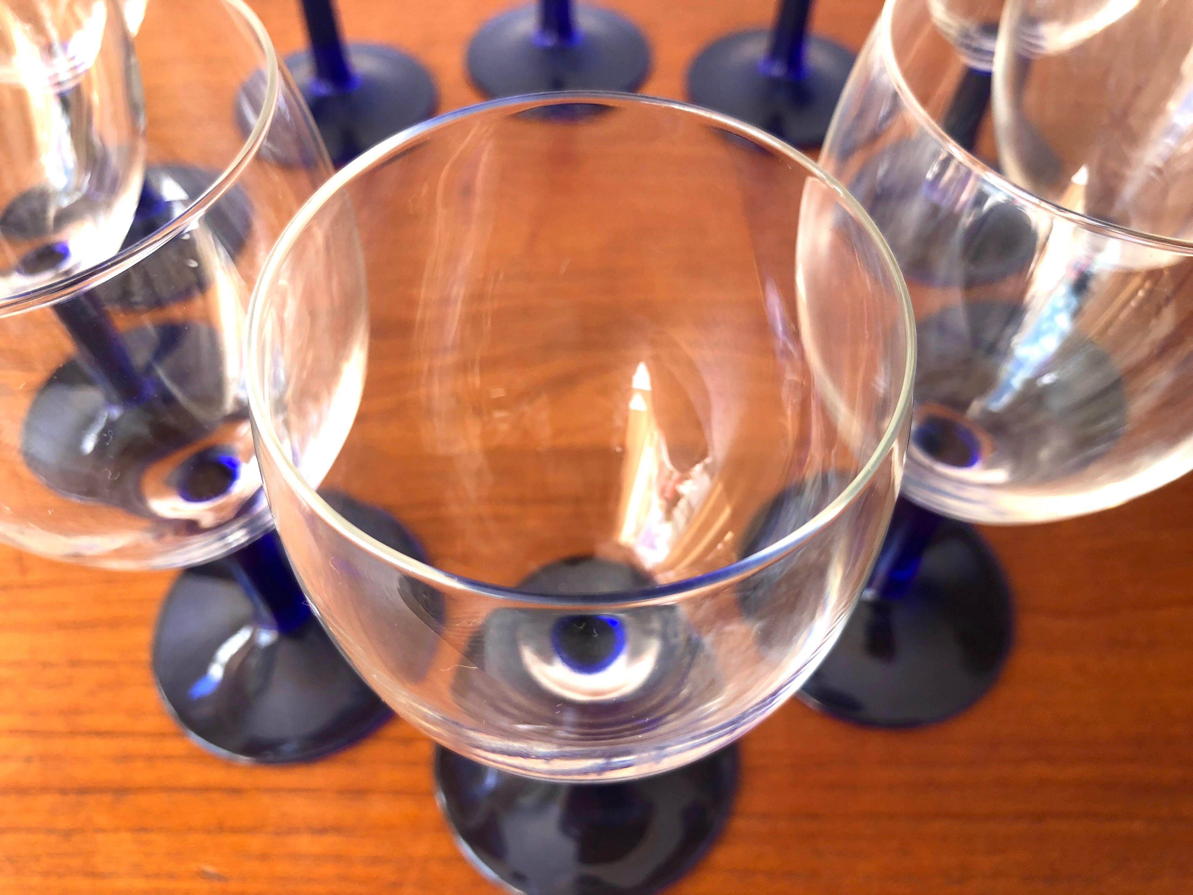 Vintage cobalt blue stemmed lenses