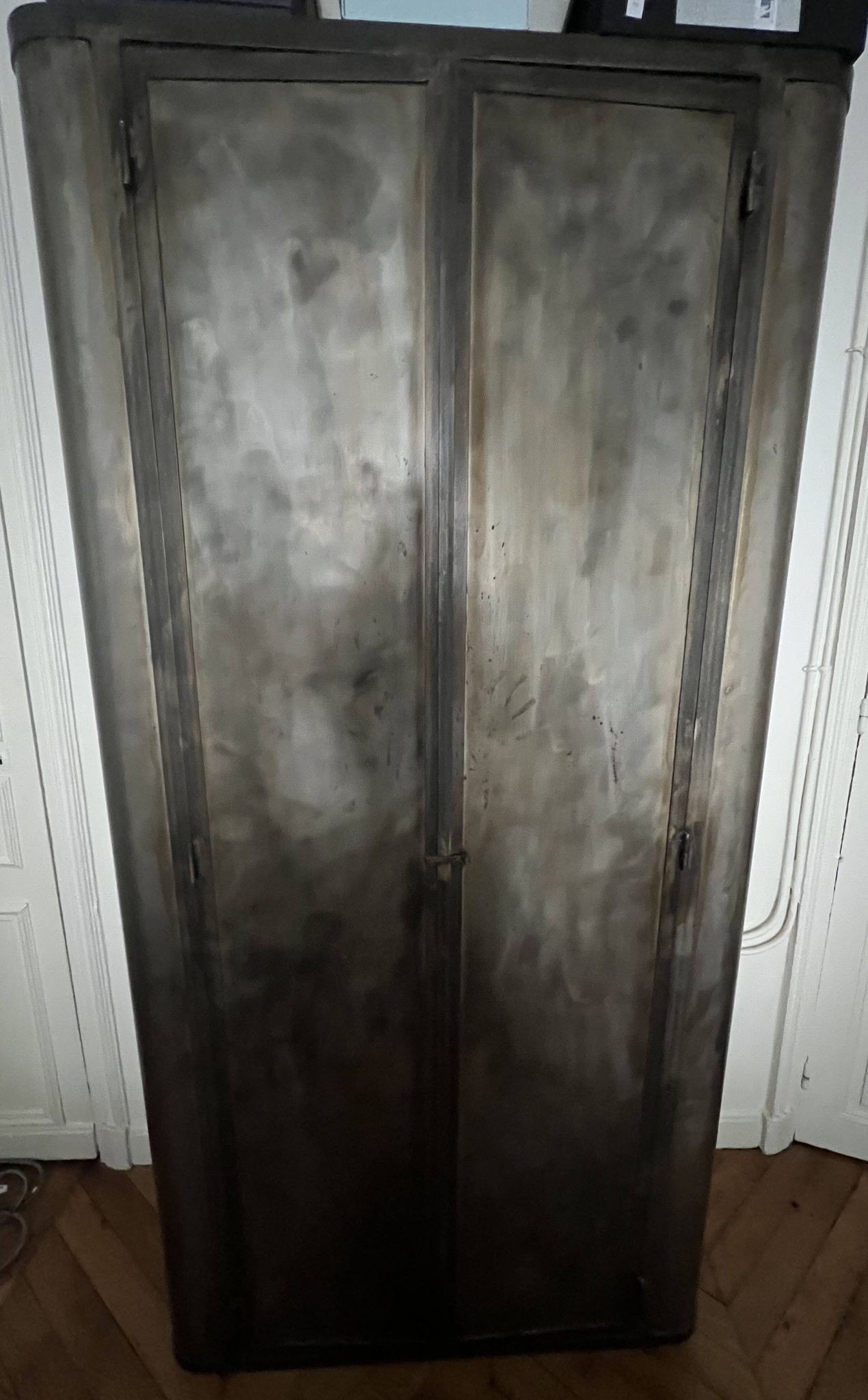 Steel wardrobe. Height 1.99m, Width 1m.