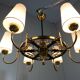 Large brass chandelier Finland 1950’s