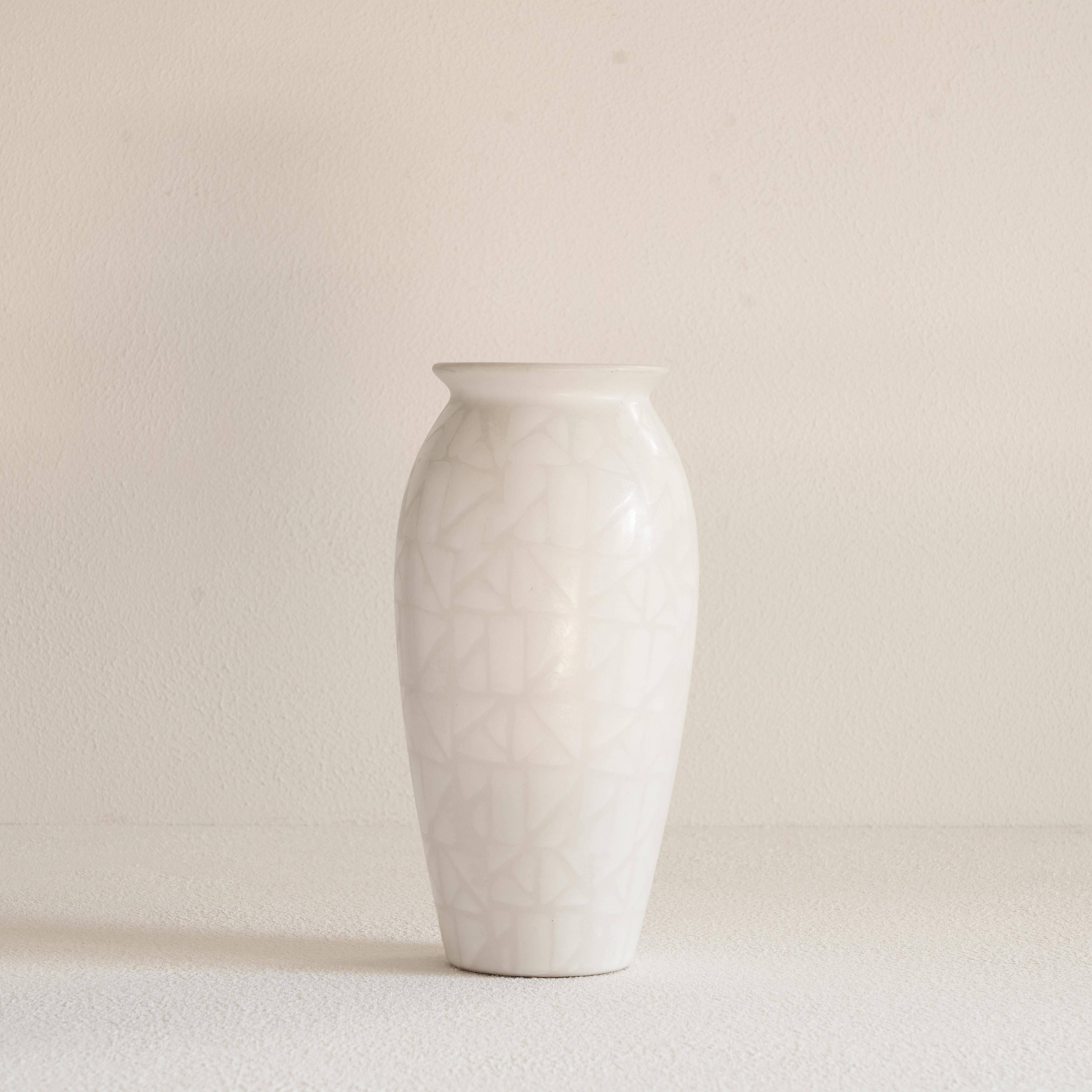 Geometric German studio vase from the mid-20th century, 1970s.