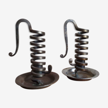Pair of rat candlesticks from cave bouillot