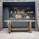 Old solid oak carpenter's workbench (renovated)