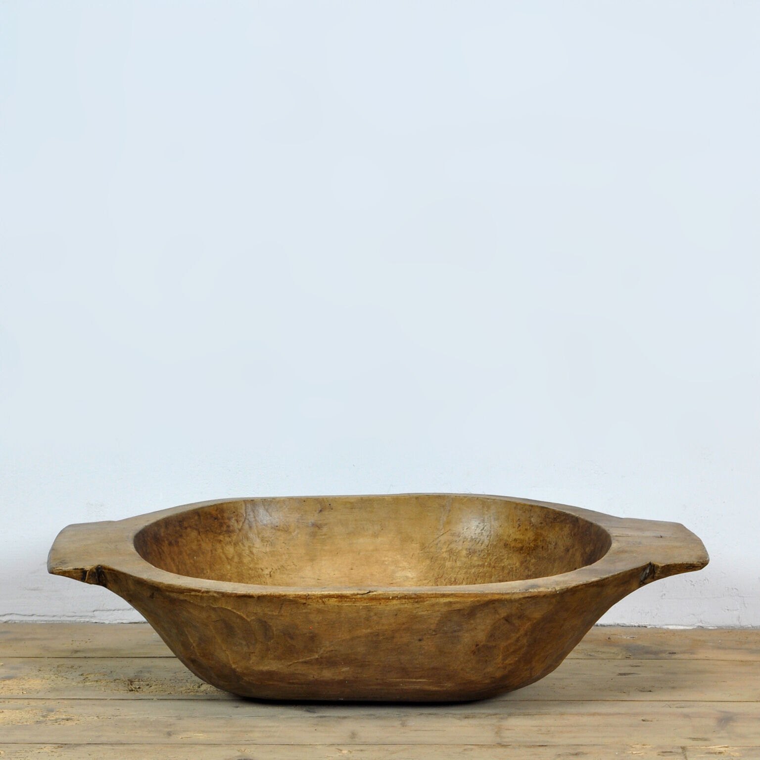 Handmade Wooden Dough Bowl, Early 1900s
