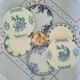 Old flat plates mismatched in earthenware
