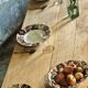Raw solid oak and chestnut farmhouse table 244cm