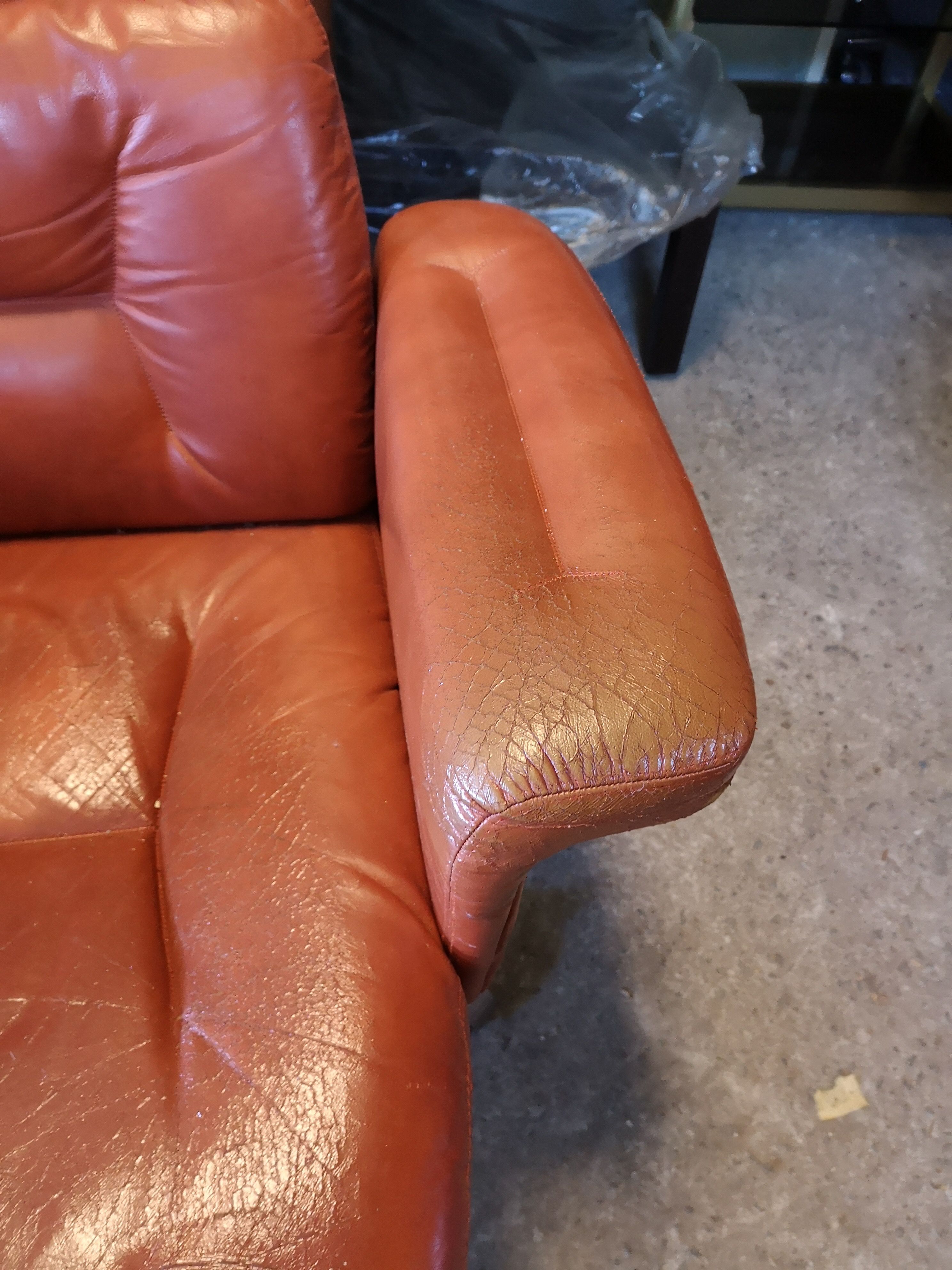 Scandinavian leather office ARMchair