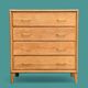 Commode pieds compas et chêne brut massif  1960