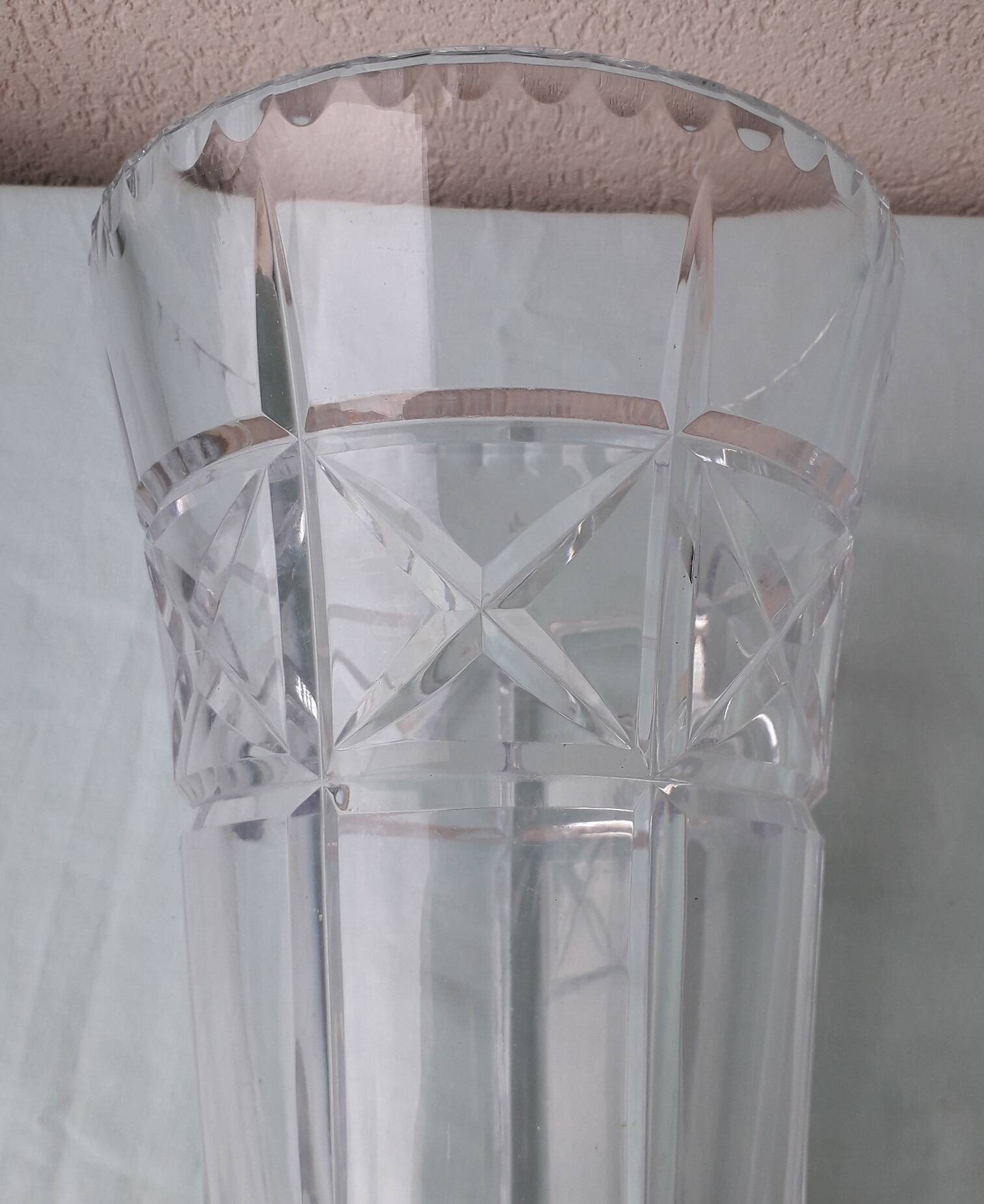 Cut crystal vase