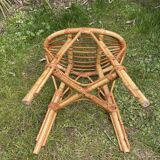 Vintage rattan stool