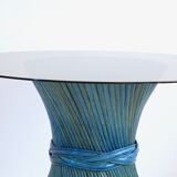Table bamboo Mc Guire blue lazure
