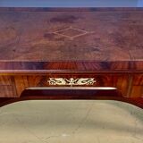 Empire flat desk, mahogany, double-sided, gilded bronzes