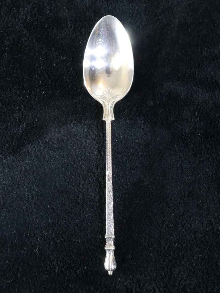 12 small spoons in silver massive 19th round a russian