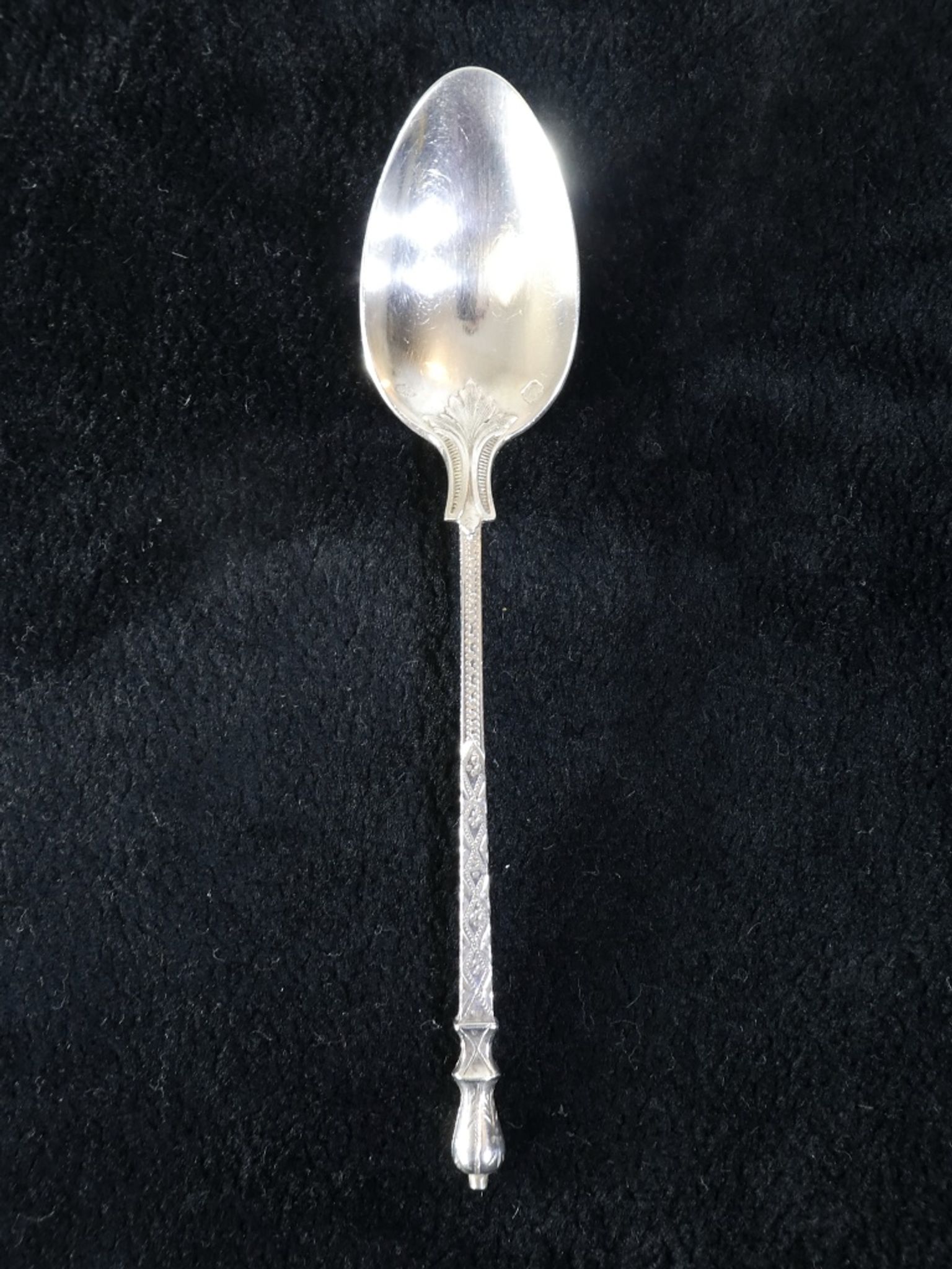 12 small spoons in silver massive 19th round a russian