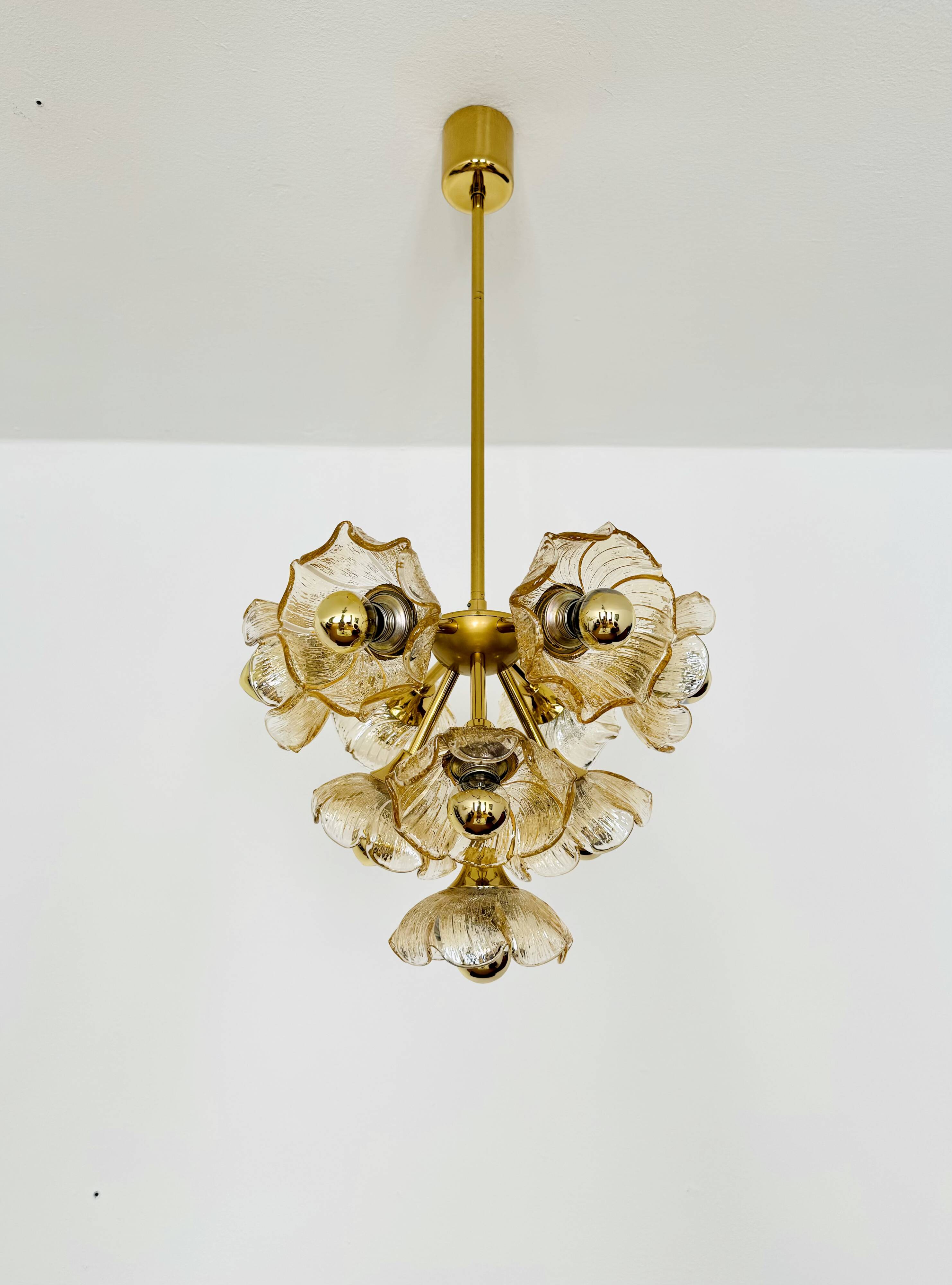 Floral Glass Chandelier
