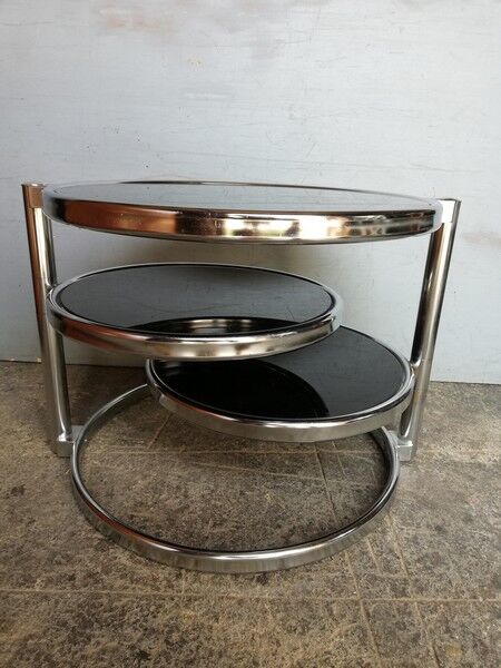 1970 design coffee table with 3 trays